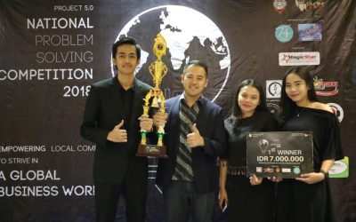 MAHASISWA MANAJEMEN UNPAR MEMBAWA GELAR JUARA 1  DI NATIONAL PROBLEM SOLVING COMPETITION 2018.