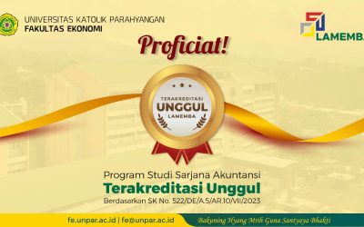 Prodi Sarjana  Akuntansi FE UNPAR Raih Akreditasi  Unggul dari LAMEMBA